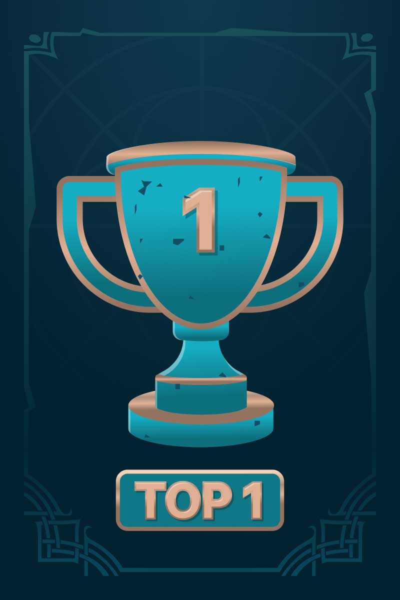 Erreiche den 1. Platz in einem Turnier