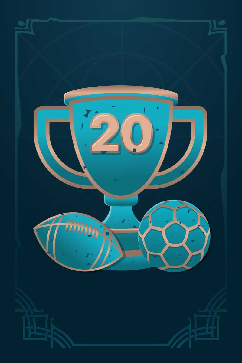 Platz unter den TOP 20 in einem Turnier
